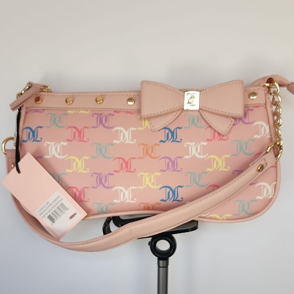 Juicy Couture Handbags - JUICY COUTURE Pink Multicolor Logo Women's Bag